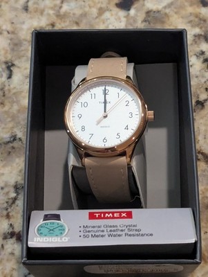 Timex Women's Easy Reader Quartz Watch White Dial TW2T72400 Beige