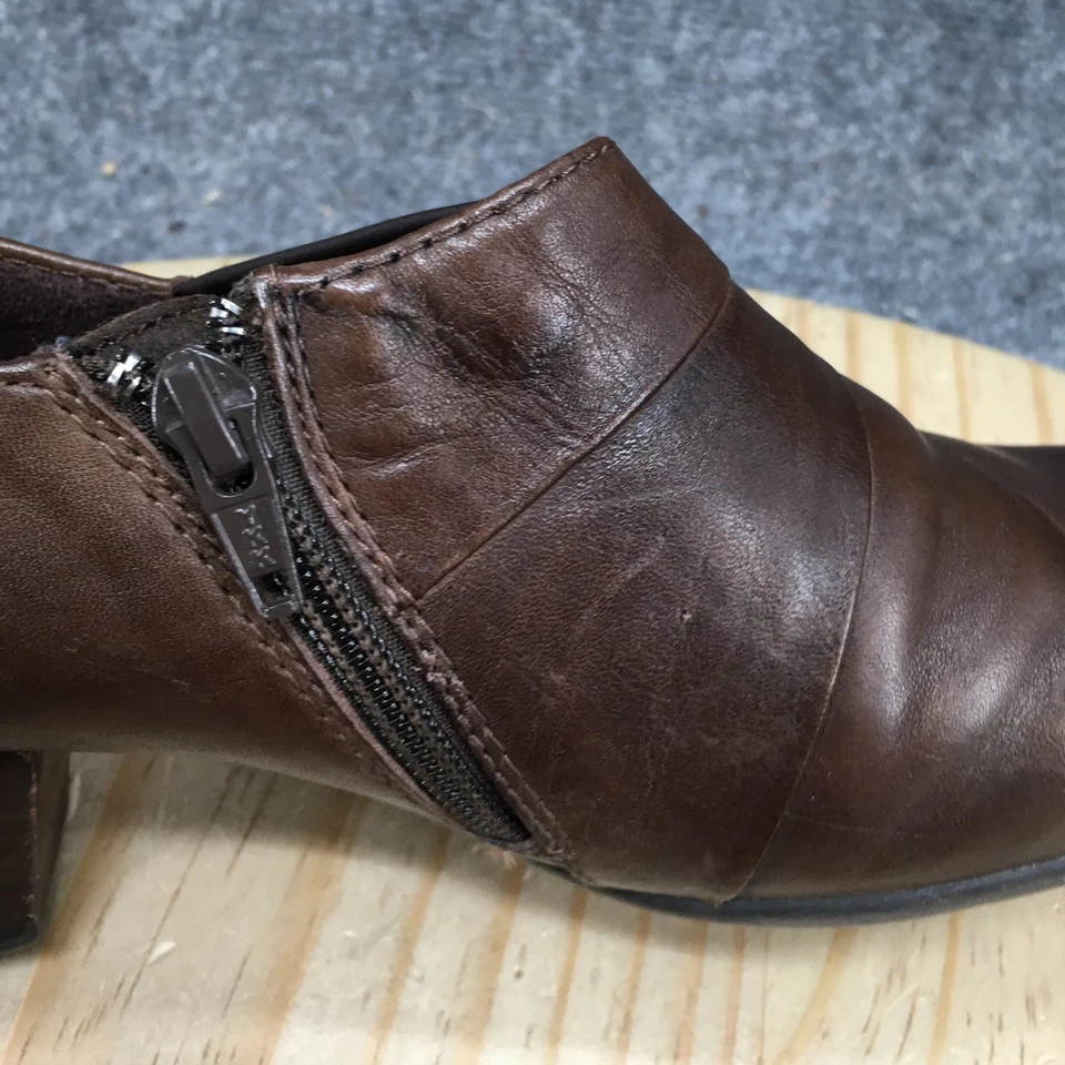 Earth Boots Mujer 8 B Glory Informal Cremallera Lateral Botines Tobillo Bajo Cuero Marrón Foto 4 de 4