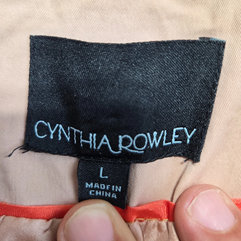 Синтия Роули розовый пеплум пальто куртка Blazer платье женщин L розовый кнопка спереди - Изображение 4 из 4