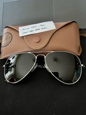 Ray-Ban Aviators RB3025 58mm. Silver Frame With Dark Grey Tinted Lenses. New.