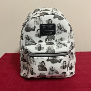 Loungefly Universal Monsters Icons Black and White Mini Backpack NWT LOUNGEFLY UNIVERSAL MONSTERS MINI BACKPACK NWT DRACULA MUMMY  main image 3