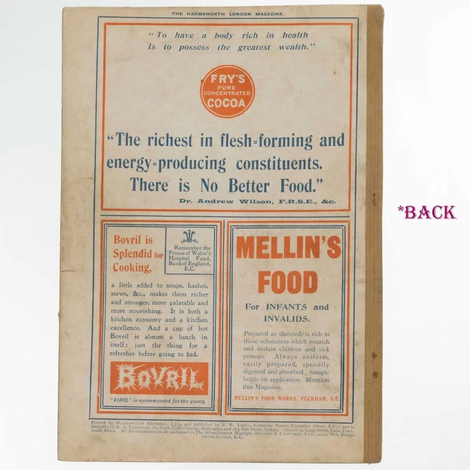 Antique 1st Ed CHRISTMAS Harmsworth LONDON Magazine December 1901 ROMANCES Book Foto 4 de 4