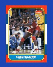 1986-87 Fleer Set-Break # 82 Hakeem Olajuwon NM-MT OR BETTER *GMCARDS*
