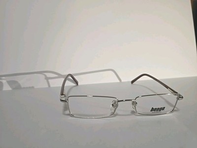 Bongo B WYOMIE SI Eyeglasses Frames Brown Silver Rectangular Full Rim 47-18-135