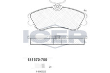 Bremsbelagsatz Vorne Lucas-Trw-System für Peugeot 206 2A/C CC 2D Limo ab 96->
