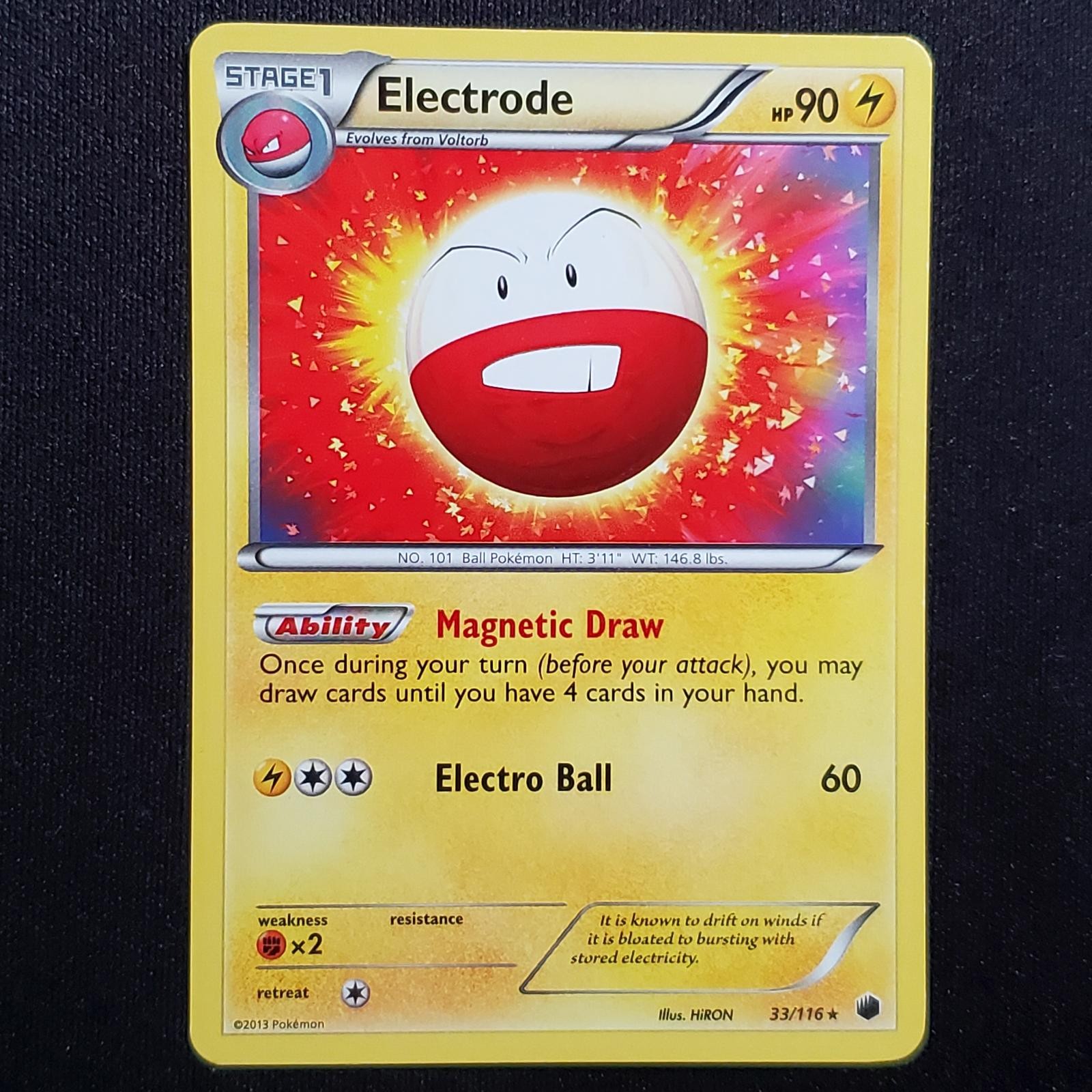 Electrode 33/116 Rare Plasma Freeze Pokemon Moderately Played
