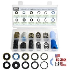 100PCS 12 Types Metal Rubber Oil Drain Plug Gasket Assortment Kit Replace 097 