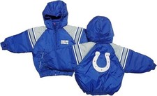 Vintage Indianapolis Colts Kids NFL On Field Full Zip Winter Jacket - M5/6