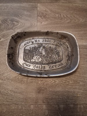 Wilton Armetale Vintage Tray 'Give US This Day Our Daily Bread' Bread Dish