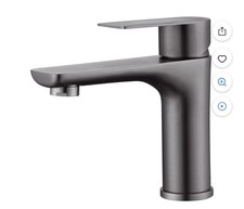 NEW IN BOX - GUNMETAL SINGLE-HANDLE MODERN BATHROOM VANITY FAUCET