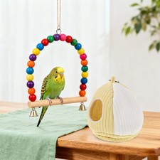 Bird Nest for Cage Shelter Winter Finch Breeding Budgie Sleeping Hut