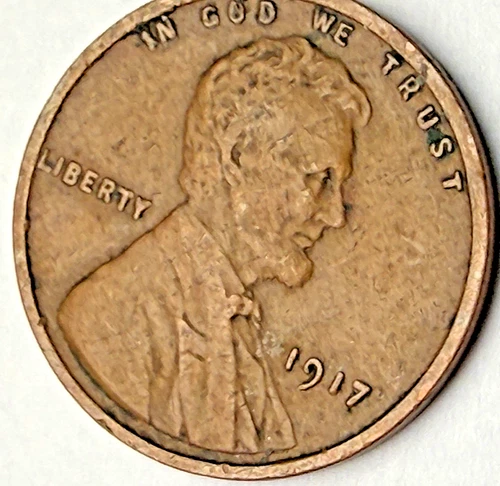 1917-P Lincoln Wheat 1c ~ Very Fine? with Solid Details ~ Full Wheat Lines ~ C53