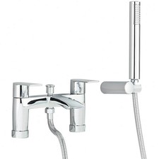 Bathroom Waterfall Bath Mixer Tub Taps Monobloc Taps 2 Hole Dual Lever Bathtub