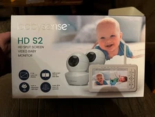 BabySense 5" HD Split-Screen Baby Monitor Video Baby Monitor with Camera