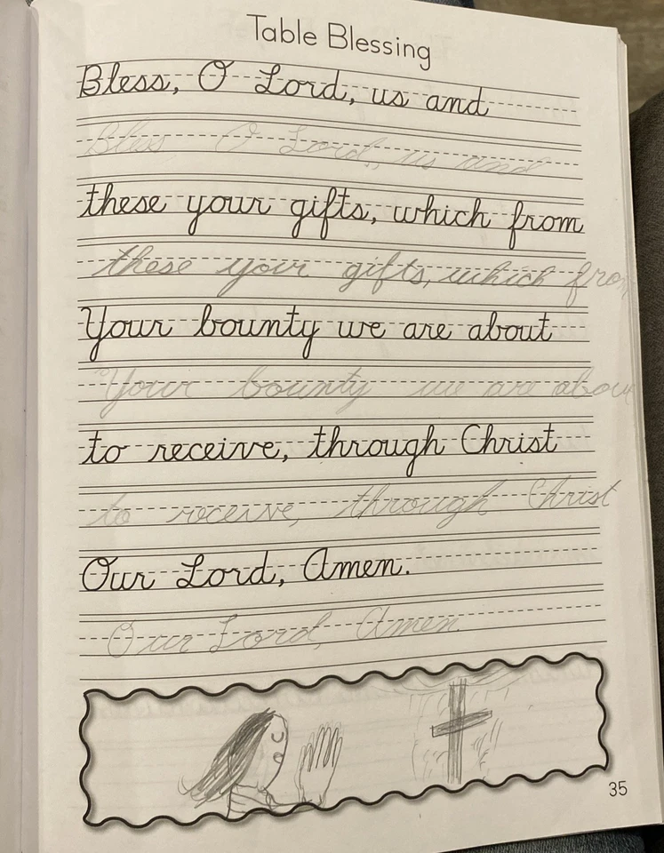 LATIN COPYBOOK CURSIVE: HYMNS & PRAYERS (NEW AMERICAN By Leigh Lowe & Cheryl - Image 3 of 3