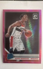 2019 Panini Optic - Rated Rookie Justin Robinson #174 Pink Hyper Prizm (RC)