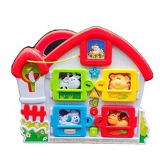 Navystar Farm Animal Shape Sorter Barn Toy Multicolor Musical Learning Toy