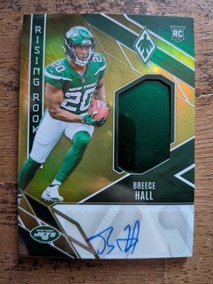 Breece Hall Rising Rookie Signed Memoribilia 2022 Panini RC /25 RMS-BH Jets NFL