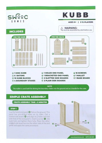 SWOOC Games Kubb Yard Game Set - Picture 3 of 5