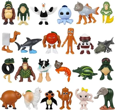 TIUAINTA 24PCS Brainrot Action Figures Set1-2IN Funny Collectible Figures for Boys & Girl