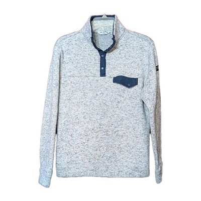 Men's Ben Sherman Original Gray With Navy Accents Sweater Size 18/20