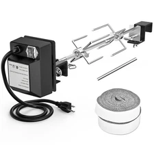 Stainless Steel Rotisserie Kit with Heavy Duty Rotisery Motor & Accessories -...