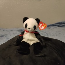 Vintage Ty Beanie Baby Fortune the Panda with ERRORS,