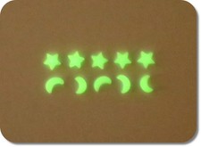 Miniatur Sterne & Mond leuchtend, Leuchtsterne, 10er-Set, NEU