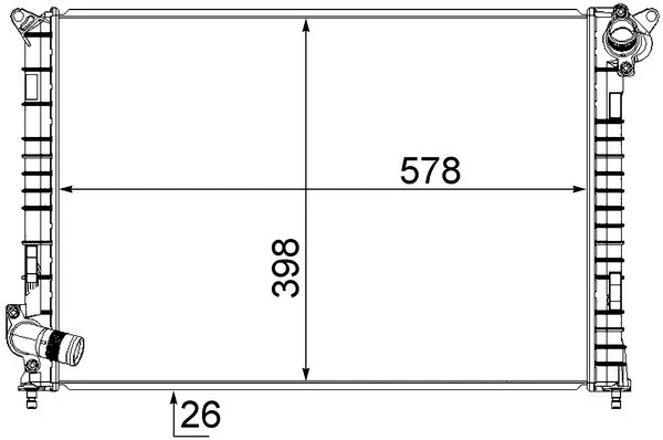 RADIATOR ENGINE COOLING CR 985 000S FOR MINI W10 B14 A 1.4L W10 B16 A 1.6L 4cyl - Image 3 of 4