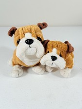 2 Plush Ganz Webkinz Bulldog Lil Kinz Bulldog No Code Stuffed Dog Mom And Baby