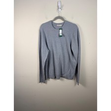 Marine Layer Mens Sweater Crewneck Tee Light Blue XL Cotton Merino Wool 19493