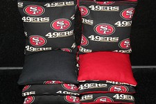 SAN FRANCISCO 49ers 8 CORNHOLE BEAN BAGS /BAGGO TOSS GAME Top Quality Handmade