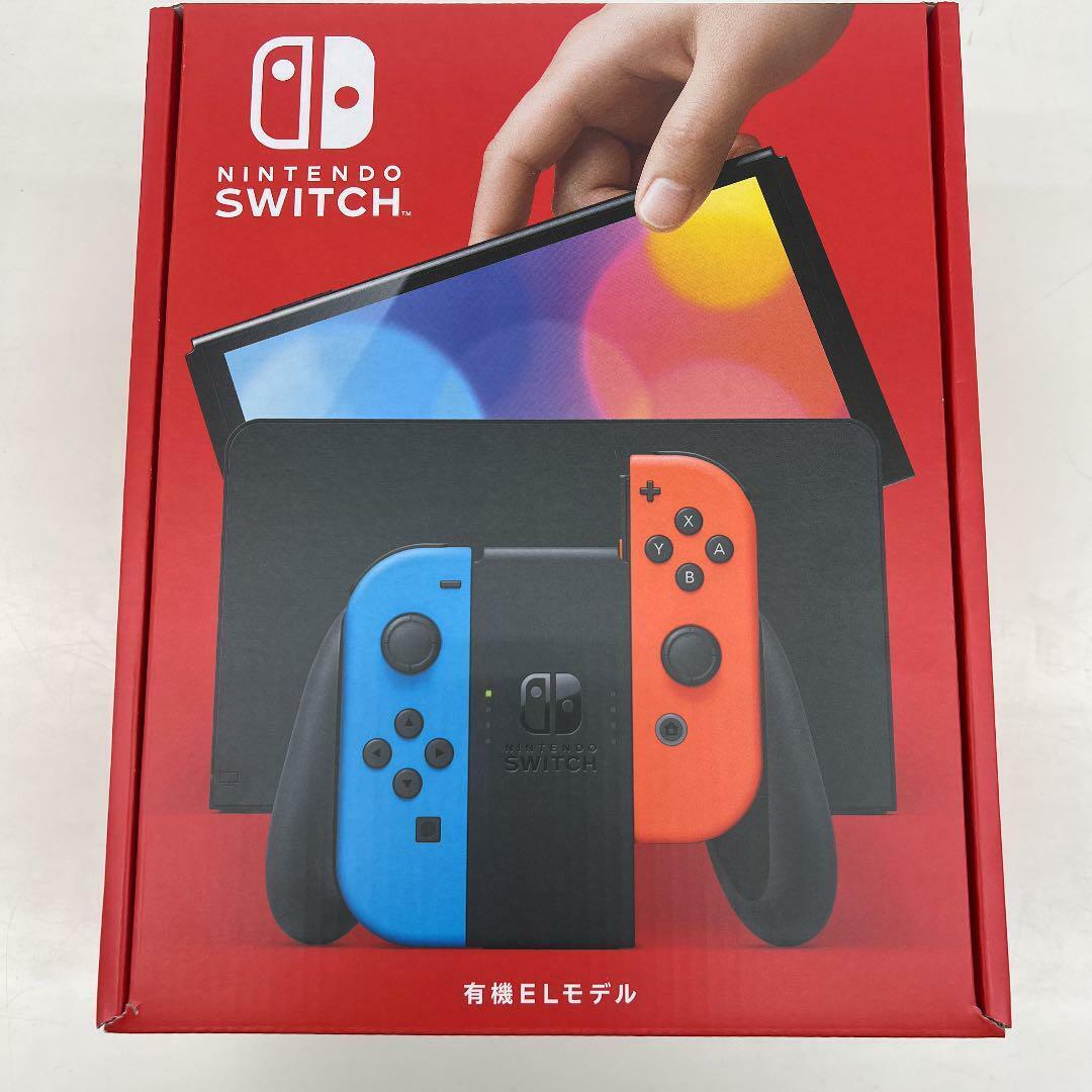 Nintendo Switch Console - OLED Model with Neon Red & Neon Blue Joy-Con