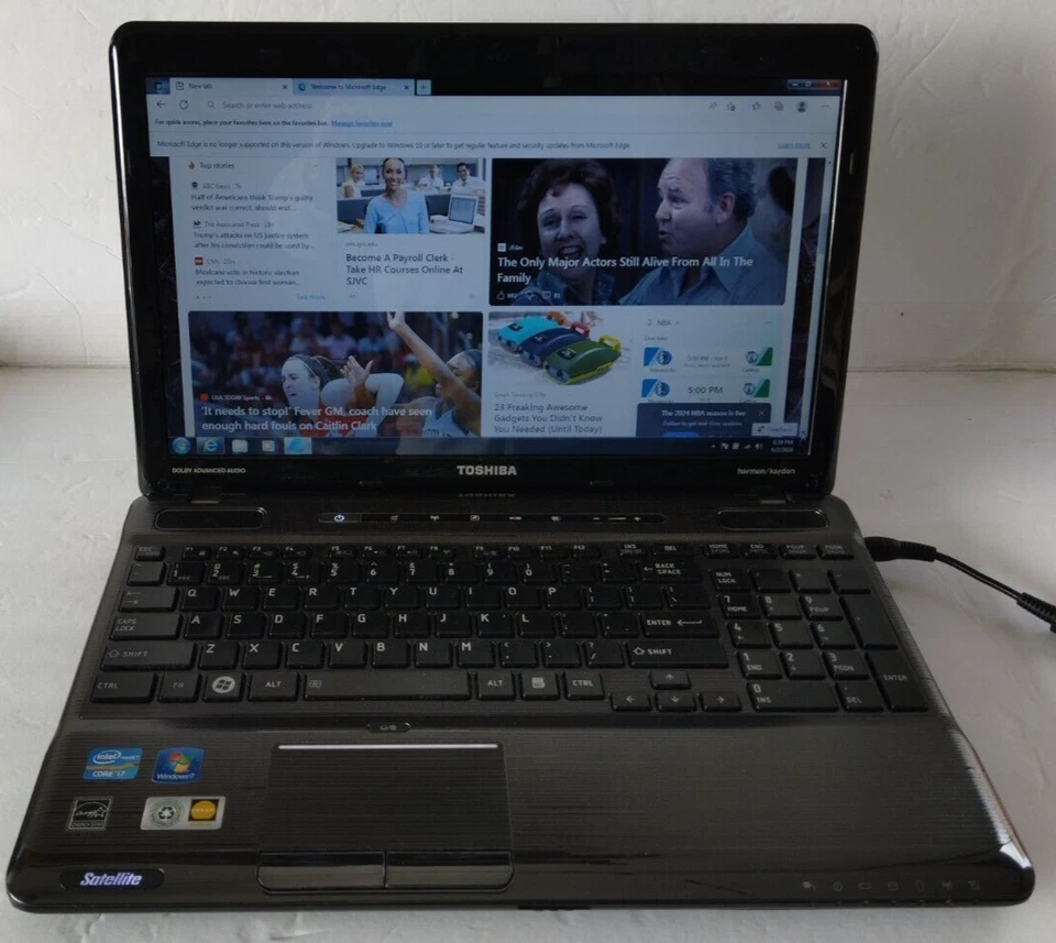 TOSHIBA SATELLITE P755-S INTEL CORE i7-2430 M 2.20 GHz 8GB 500GB WIN 7 PRO - Image 2 of 4