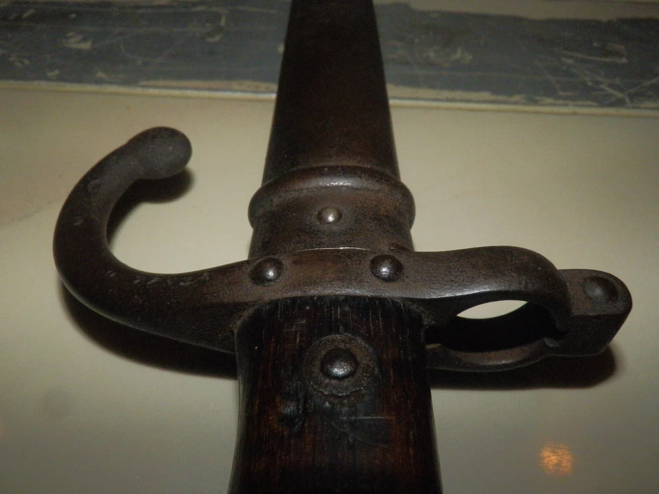 French Army M-1876 Gras Rifle Bayonet 'D'Armes St. Etienne 1878' Original Issue - Image 2 of 4