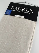 New Ralph Lauren Window Curtains 2 Panels Blackout 54 x 84 Maxton Linen Back Tab