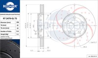 Rotinger 2X Bremsscheibe Vorne Ø255.8 Mm Gelocht BelüFtet FüR VW Golf IV 1J1