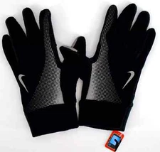 Nike Thermal Tech Gloves Women's Large Running Touch Screen Black/Silver