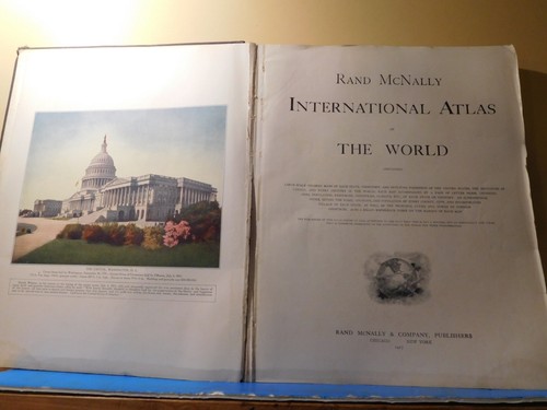 Rand McNally International Atlas of The World 1917 Oversized Book Maps - Picture 5 of 12