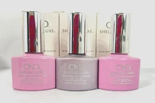 New (3) CND SHELLAC LUXE 60 Sec Removal GEL POLISH- Cake Pop, Alpine, Coquette
