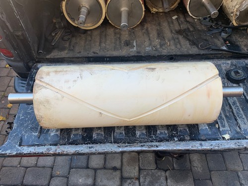 RUBBER COATED CONVEYOR HEAD ROLLER | eBay