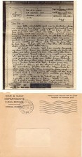 USA 1944, "U.S. POSTAL SERVICE NO.1 1944" Masch.-Stpl. V-Mail-Service-Umschlag