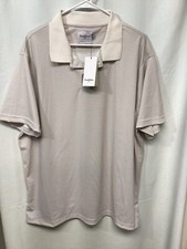 Goodfellow Gray Striped 2XL Polyester Blend New with Tags Golf/Polo P2