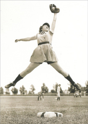 Avanti Woman Catches Fly Ball America Collection Funny Birthday Card