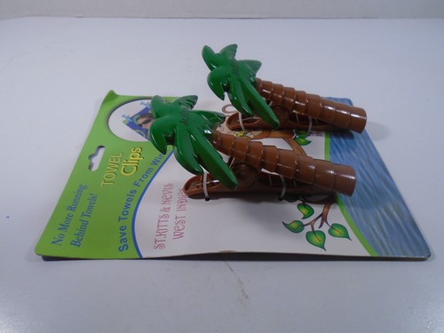 MUNDO TROPICAL--PINZAS PARA TOALLAS PALMERA (NUEVO) ST KITTS - Imagen 4 de 5