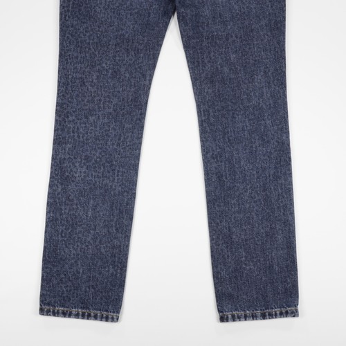 Etienne Marcel Women's Leopard Distressed Tapered Curvy Denim Jeans Blue 27 - Picture 6 of 9