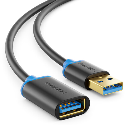 deleyCON 1,5m USB 3.0 Verlängerungskabel - USB A-Stecker zu USB A-Buchse