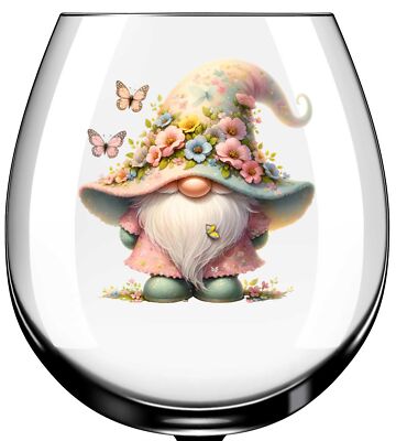 x12 Pastell Spring Gnome Gonk Glas Vinyl Aufkleber Aufkleber Farbe vb891