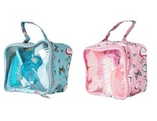 Putztasche, Putzbox, mit Inhalt, Pferdeputzzeug  für Kinder,  rosa / hellblau