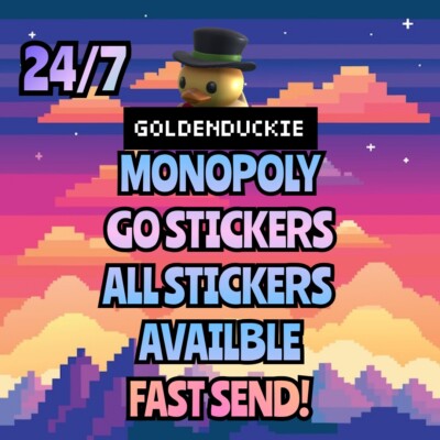 Mono poly go  1 to 5 STARS ALL STICKERS   FAST SEND  CHEAPEST  